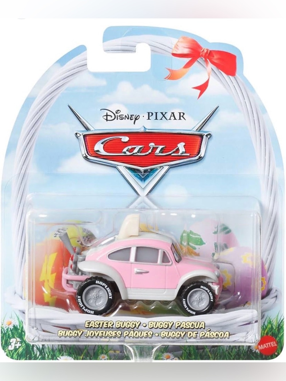 Disney Pixar Cars Easter Buggy Pink Volkswagen Beetle Diecast Mattel NIP